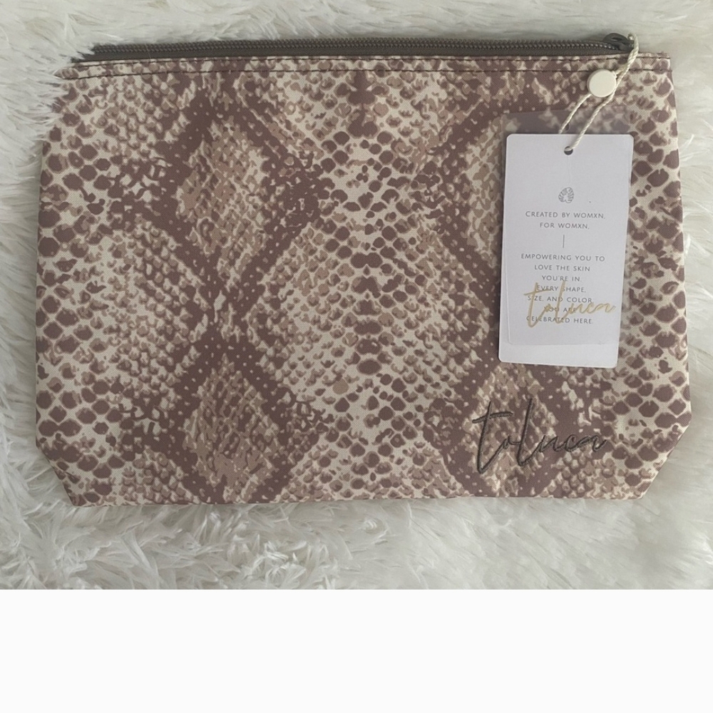 Toluca Snake Skin Patterned Women's Cosmetic Bag